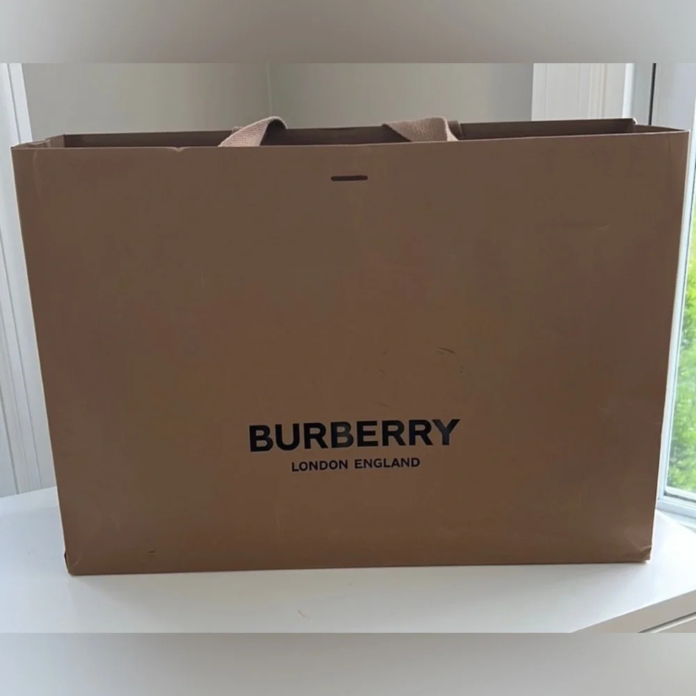 Authentic Burberry London England Shopping Bag Large 16.5” x 12”x 5”